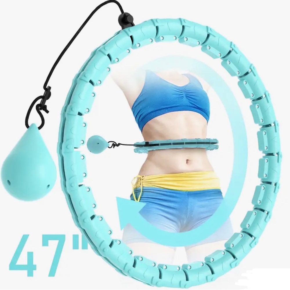 Weighted Fitness Hoop- Aqua blue